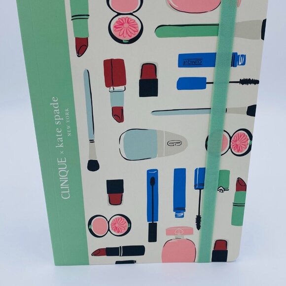 Clinique x Kate Spade Beauty Notebook,Limited Edition Softcover,Green White-NEW - Picture 2 of 8
